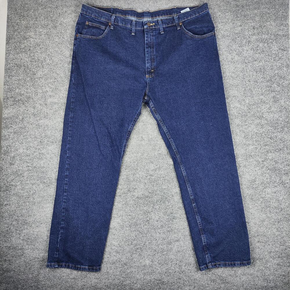 Wrangler Jeans Mens 44x30 Blue Medium Wash Regular Straight Denim 1096FXVMF